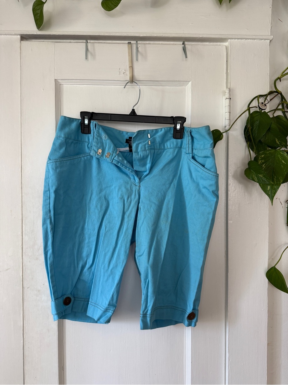 Courtenay Turquoise Blue Bermuda Shorts size 14